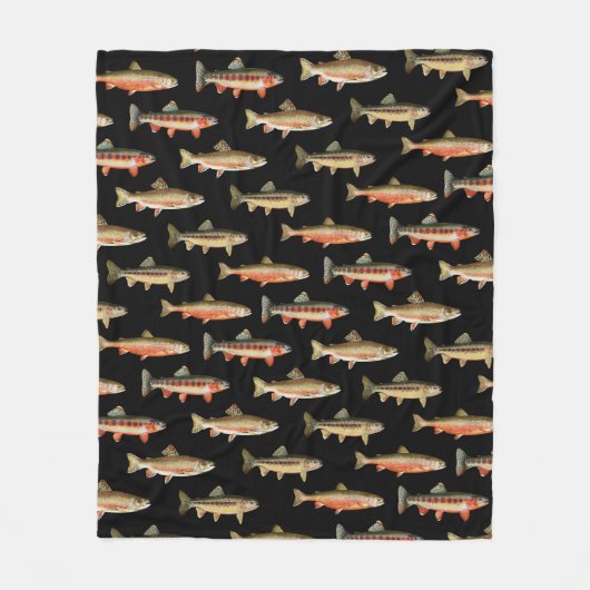 Forel Galore Black Fleece Deken (Voorkant)