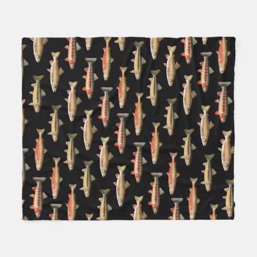 Forel Galore Black Fleece Deken (Voorkant (Horizontaal))