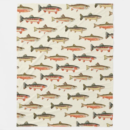 Forel Galore Cream Fleece Deken (Voorkant)