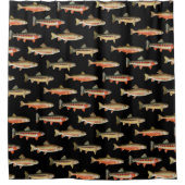 Forel Galore Vis Black Douchegordijn (Voorkant)