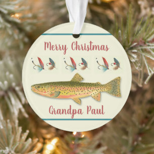 Forel Gevist Grootvader Fotosjabloon Ornament