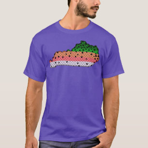 Forel Gevist regenboogforelpatroon in de staat Ken T-shirt