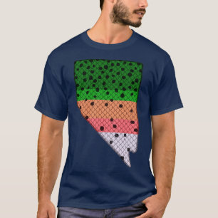 Forel Gevist regenboogforelpatroon Nevada State M T-shirt