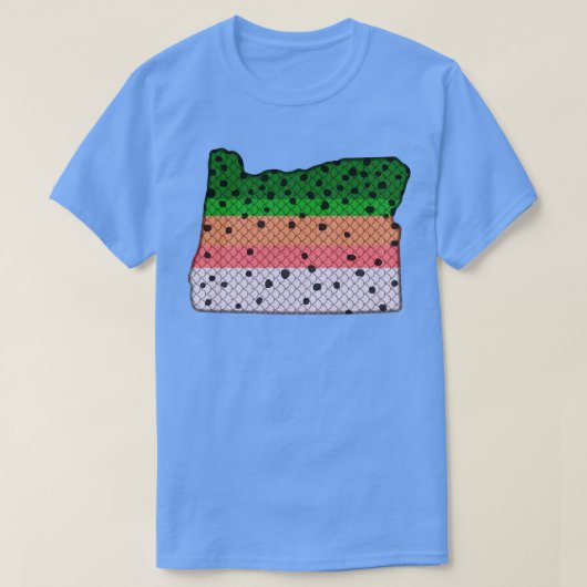 Forel Gevist Regenboogforelpatroon Oregon State M T-shirt (Design voorkant)