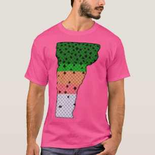 Forel Gevist regenboogforelpatroon Vermont State T-shirt