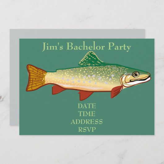 Forel Herenfeest met vissthema Kaart (Voorkant / Achterkant)