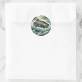 Forel Illustratie Ronde Sticker (Tas)