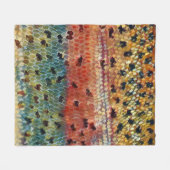 Forel in beek vissen fleece deken (Voorkant (Horizontaal))