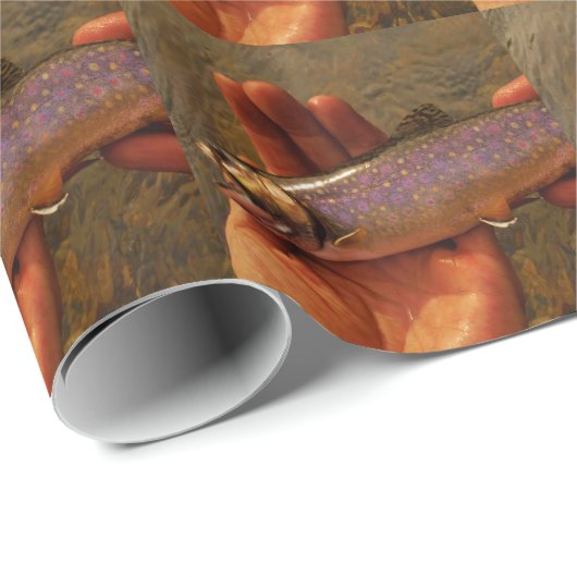 forel in handen cadeaupapier (Rol Hoek)