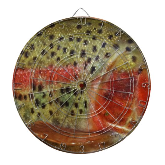 Forel in handen dartbord (Voorkant)