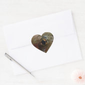 Forel in handen hart sticker (Envelop)