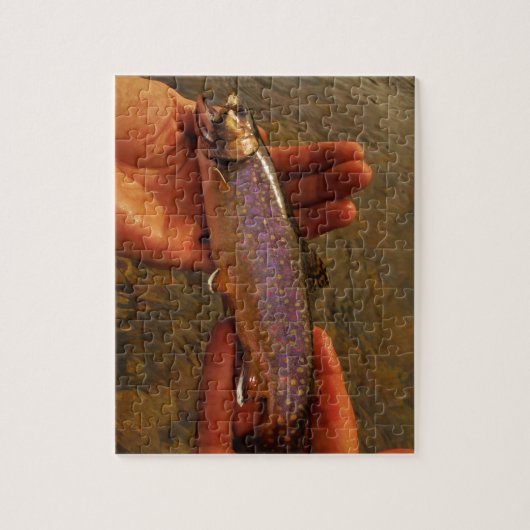 forel in handen legpuzzel (Verticaal)