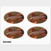 forel in handen ovale sticker (Vel)