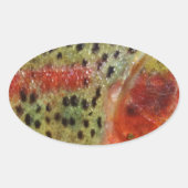 forel in handen ovale sticker (Voorkant)