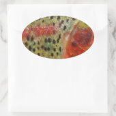 forel in handen ovale sticker (Tas)