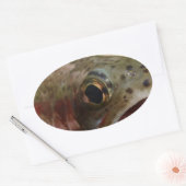 Forel in handen ovale sticker (Envelop)
