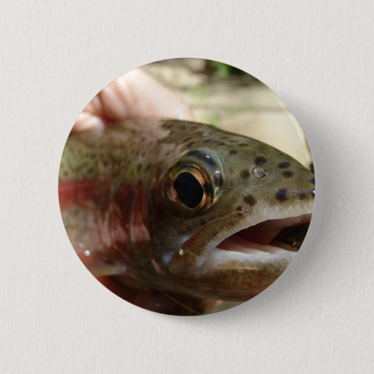 Forel in handen ronde button 5,7 cm (Voorkant)