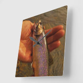 forel in handen vierkante klok (Hoek)