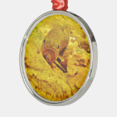Forel in stroom metalen ornament (Links)