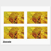 Forel in stroom rechthoekige sticker (Vel)