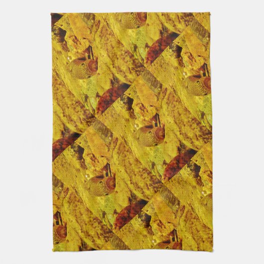 Forel in stroom theedoek (Verticaal)