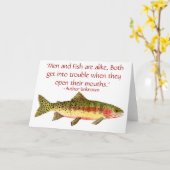 Forel Kaart met Grappig Gezegde (Gele Bloem)