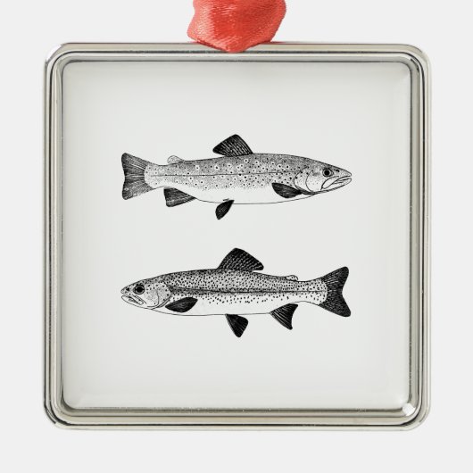  forel kunst metalen ornament (Voorkant)