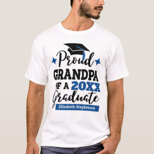 Forel opa van 2022 afstuderen zwarte blauwe pet t-shirt