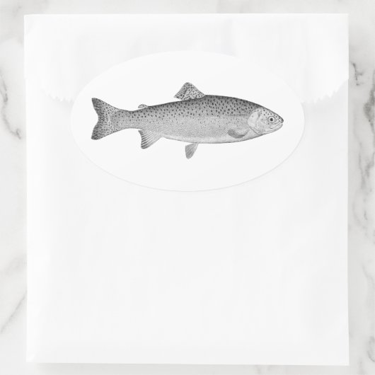  forel ovale sticker (Tas)