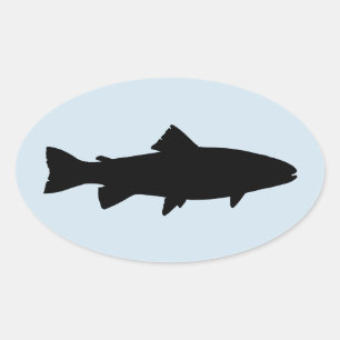 forel silhouet ovale sticker