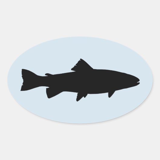 forel silhouet ovale sticker (Voorkant)