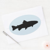 forel silhouet ovale sticker (Envelop)