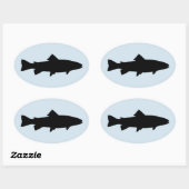 forel silhouet ovale sticker (Vel)