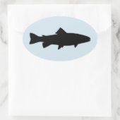 forel silhouet ovale sticker (Tas)