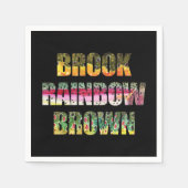 Forel Skins van de beek, regenboog, bruin Servetten (Voorkant)