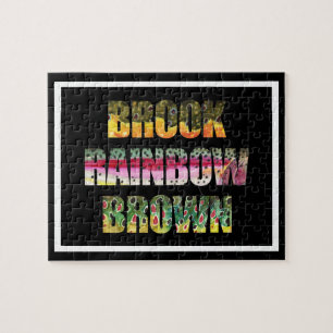 Forel Skins van de Brook, regenboog, bruin Legpuzzel