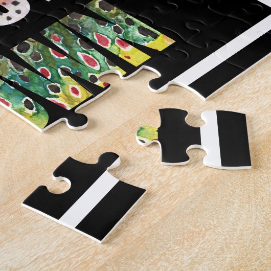 Forel Skins van de Brook, regenboog, bruin Legpuzzel (Zijkant)