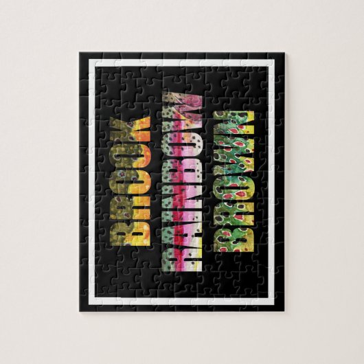 Forel Skins van de Brook, regenboog, bruin Legpuzzel (Verticaal)
