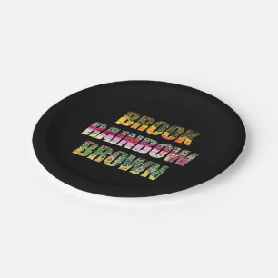 Forel Skins van de Brook, regenboog, bruin Papieren Bordje