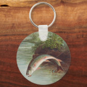 Forel springend uit het water door S.A. Kilbourne  Sleutelhanger (Voorkant)