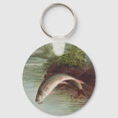 Forel springend uit het water door S.A. Kilbourne  Sleutelhanger (Achterkant)