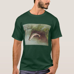 Forel springend uit het water door S.A. Kilbourne  T-shirt