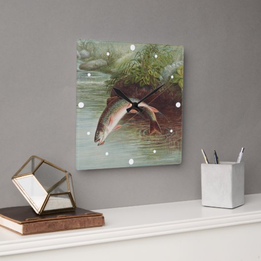 Forel springend uit het water door S.A. Kilbourne  Vierkante Klok (Kantoor)