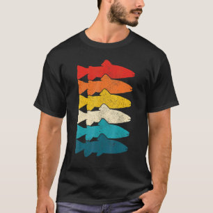 Forel Vintage Vis Vliegvissen Visser T-shirt