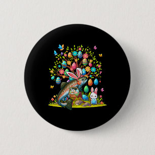 Forel Vis Bunny Paaseieren Schattigee Boomkostuum  Ronde Button 5,7 Cm
