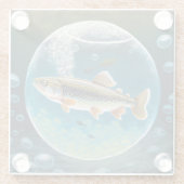 Forel Vis Glazen Onderzetter (Achterkant)