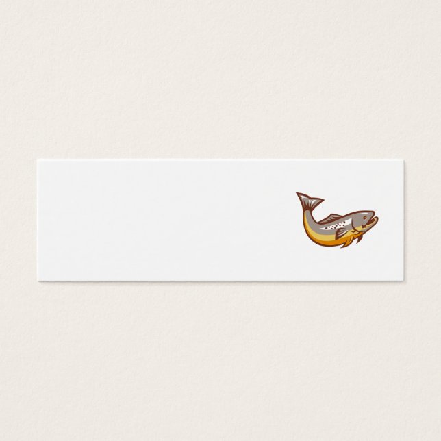 Forel Vis Jumping Retro Mini Visitekaartjes (Voorkant)