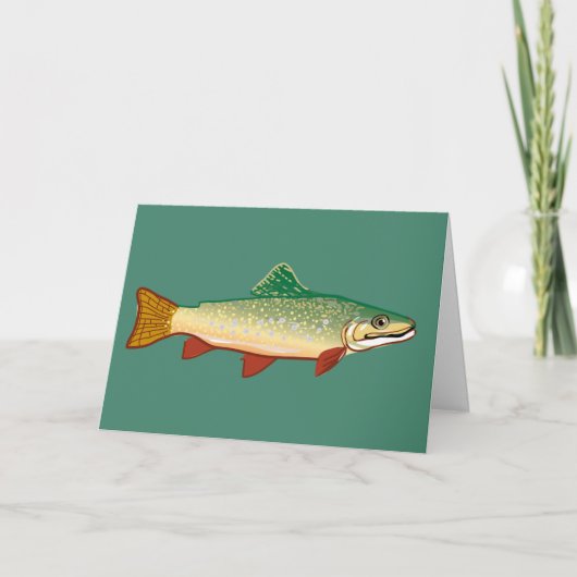 Forel vis verjaardag kunst kaart (Voorkant)