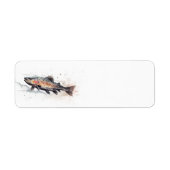 Forel vissen aquarel illustratie etiket (Voorkant)