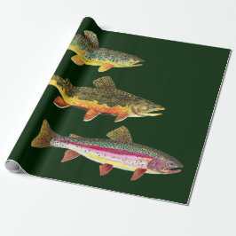 Forel Vissen - Brook, bruin, regenboog Cadeaupapier